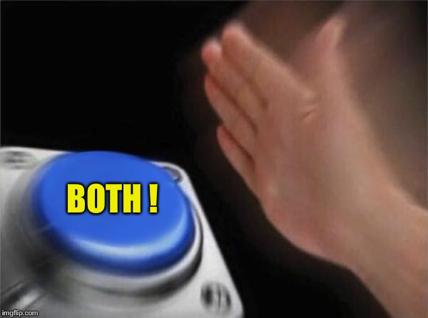 Blank Nut Button Meme | BOTH ! | image tagged in memes,blank nut button | made w/ Imgflip meme maker