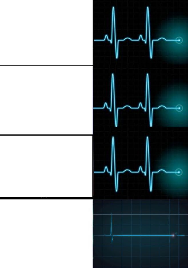 High Quality Heart Pulse Difference Blank Meme Template