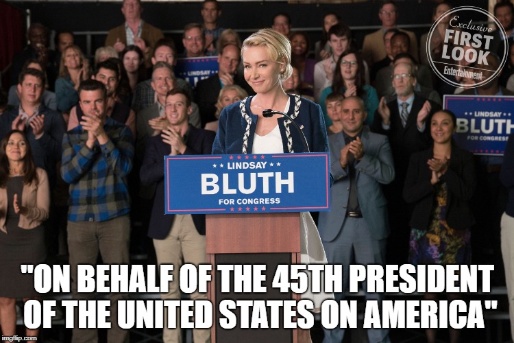 "ON BEHALF OF THE 45TH PRESIDENT OF THE UNITED STATES ON AMERICA" | made w/ Imgflip meme maker