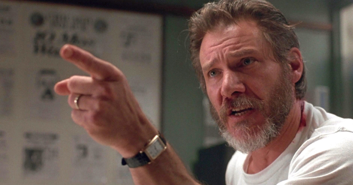 Harrison Ford's frustration and response in the interrogation scene in The Fugitive were real