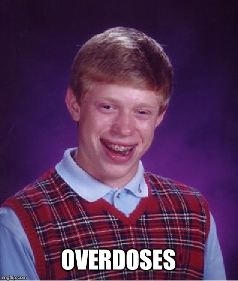 Bad Luck Brian Meme | OVERDOSES | image tagged in memes,bad luck brian | made w/ Imgflip meme maker