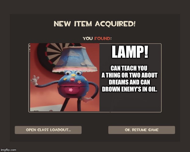 DREAM0.2 ~ a dhmis fan game | LAMP! CAN TEACH YOU A THING OR TWO ABOUT DREAMS AND CAN DROWN ENEMY'S IN OIL. | image tagged in game,dream02,dhmis | made w/ Imgflip meme maker