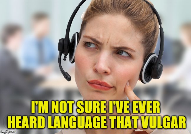 I'M NOT SURE I'VE EVER HEARD LANGUAGE THAT VULGAR | made w/ Imgflip meme maker