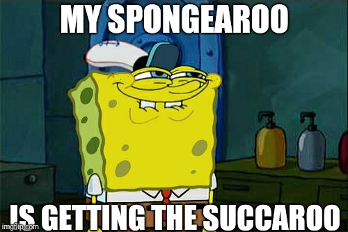 Don't You Squidward Meme | MY SPONGEAROO; IS GETTING THE SUCCAROO | image tagged in memes,dont you squidward | made w/ Imgflip meme maker