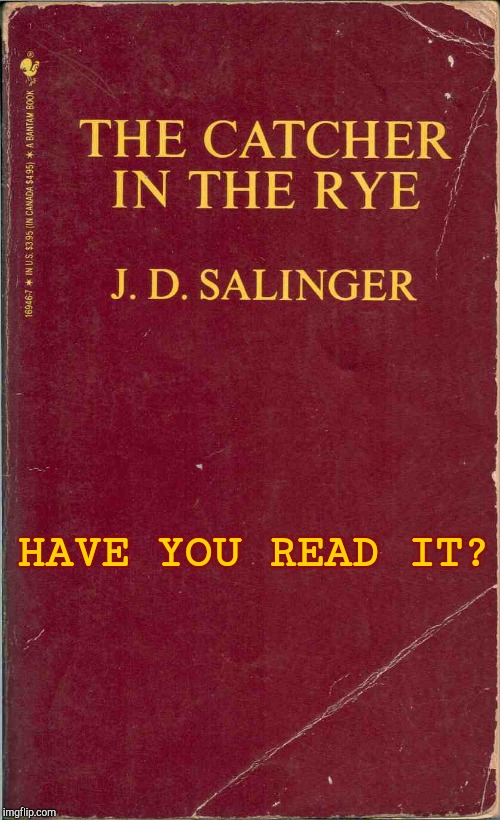 The Catcher in the Rye | HAVE YOU READ IT? | image tagged in author,american,history,war,classics | made w/ Imgflip meme maker