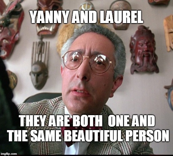 Mask we wear | YANNY AND LAUREL; THEY ARE BOTH

ONE AND THE SAME BEAUTIFUL PERSON | image tagged in yanny laurel meme,same | made w/ Imgflip meme maker
