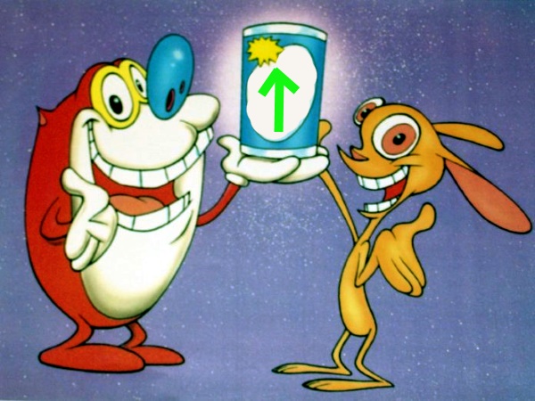 ren and stimpy up vote Blank Meme Template