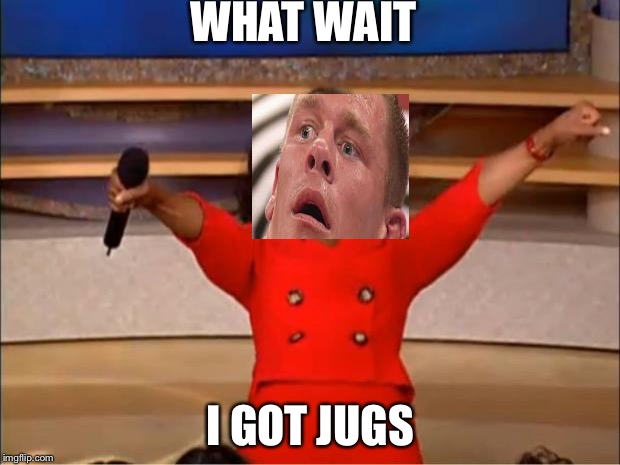 Oprah You Get A | WHAT WAIT; I GOT JUGS | image tagged in memes,oprah you get a | made w/ Imgflip meme maker