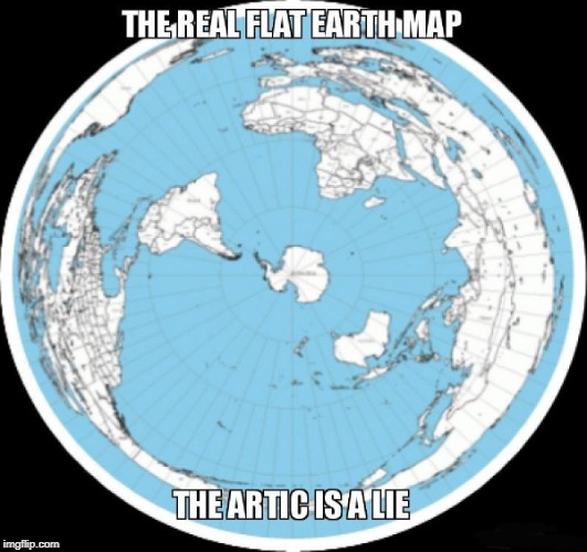 The Artic is a Lie | image tagged in flat earth | made w/ Imgflip meme maker