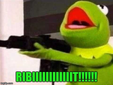 kermit the frogs noise | RIBIIIIIIIIIIIIT!!!!!! | image tagged in kermit the frog | made w/ Imgflip meme maker