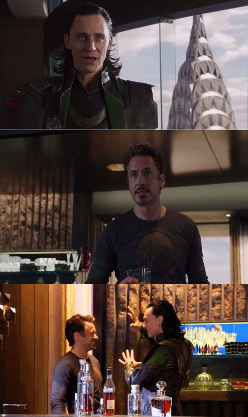 Loki and Ironman 5 drinks later Blank Meme Template