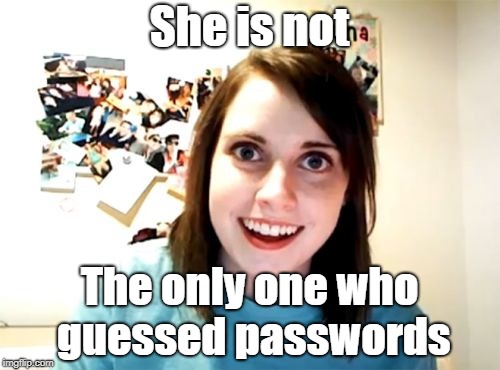 She is not The only one who guessed passwords | made w/ Imgflip meme maker