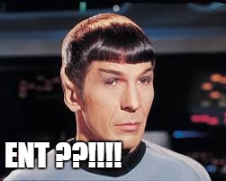 Star Trek Ent | ENT ??!!!! | image tagged in startrek,spock,ent | made w/ Imgflip meme maker