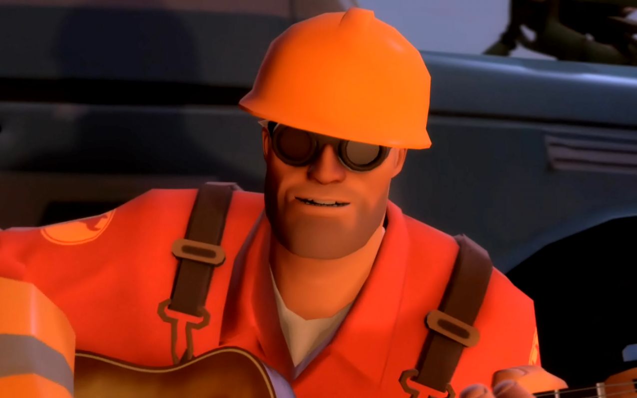 TF2 engineer crop Blank Meme Template