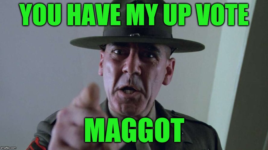 YOU HAVE MY UP VOTE MAGGOT | made w/ Imgflip meme maker