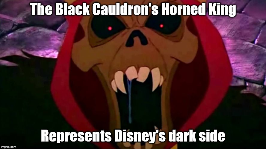 The Black Cauldron's Horned King; Represents Disney's dark side | image tagged in black cauldron,disney | made w/ Imgflip meme maker