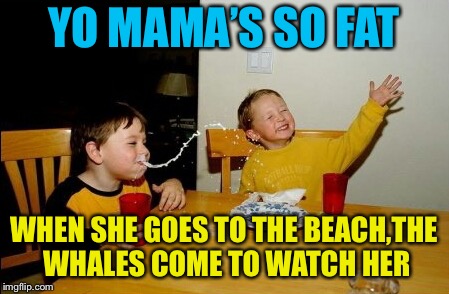 Yo Mamas So Fat | YO MAMA’S SO FAT; WHEN SHE GOES TO THE BEACH,THE WHALES COME TO WATCH HER | image tagged in memes,yo mamas so fat | made w/ Imgflip meme maker