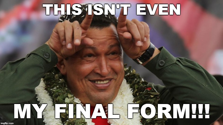 THIS ISN'T EVEN; MY FINAL FORM!!! | image tagged in chavez horns | made w/ Imgflip meme maker