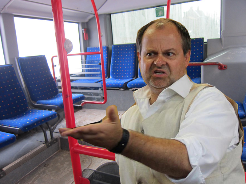 Gruss in den Bus Blank Meme Template