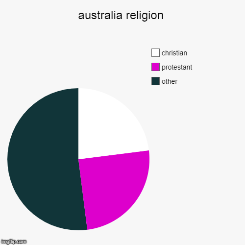 australia religion | other, protestant, christian | image tagged in pie charts | made w/ Imgflip chart maker