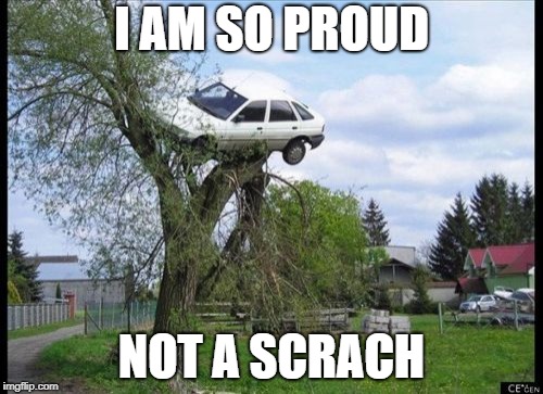 Secure Parking | I AM SO PROUD; NOT A SCRACH | image tagged in memes,secure parking | made w/ Imgflip meme maker