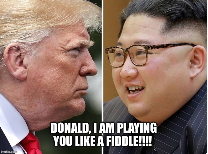 DONALD, I AM PLAYING YOU LIKE A FIDDLE!!!! | image tagged in trump | made w/ Imgflip meme maker