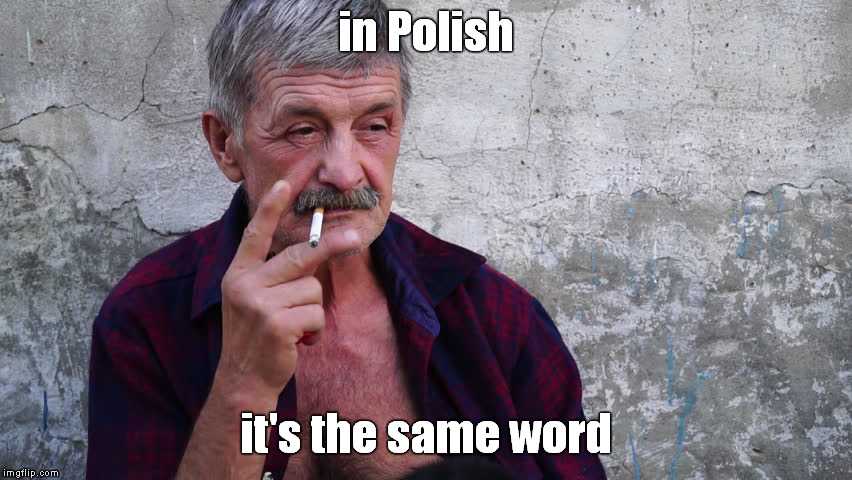 in Polish it's the same word | made w/ Imgflip meme maker