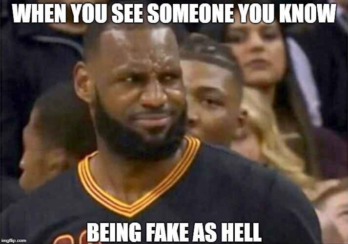 WHEN YOU SEE SOMEONE YOU KNOW; BEING FAKE AS HELL | image tagged in disgust | made w/ Imgflip meme maker