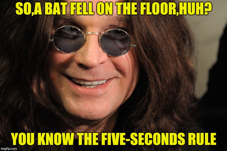 SO,A BAT FELL ON THE FLOOR,HUH? YOU KNOW THE FIVE-SECONDS RULE | made w/ Imgflip meme maker