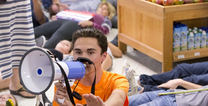 High Quality David Hogg Bullhorn Blank Meme Template