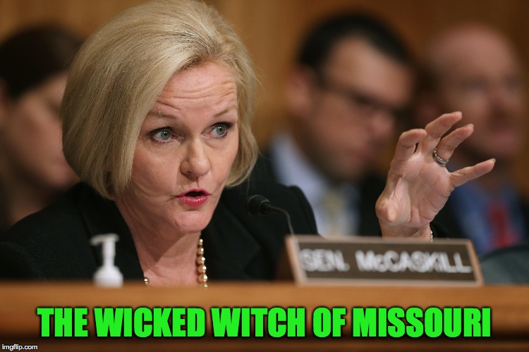 Senator Claire McCaskill Is A Wicked Witch | THE WICKED WITCH OF MISSOURI | image tagged in senator claire mccaskill,josh hawley,gop,missouri,us senate | made w/ Imgflip meme maker