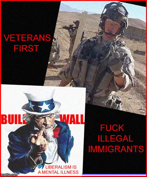 Happy Memorial Day- Veterans First | image tagged in build the wall,illegal immigration,support our troops,liberalism is a mental disorder,current events,politics lol | made w/ Imgflip meme maker