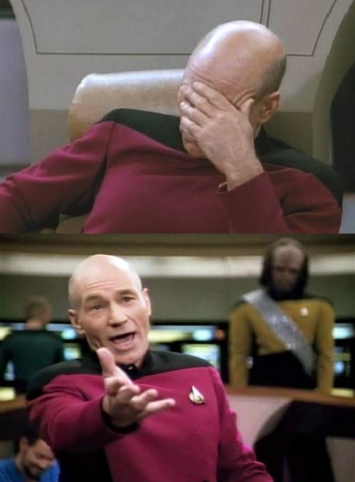 High Quality Picard Facepalm WTF Combo Blank Meme Template
