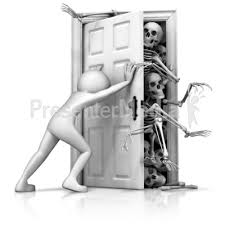 High Quality skeletons in closet Blank Meme Template