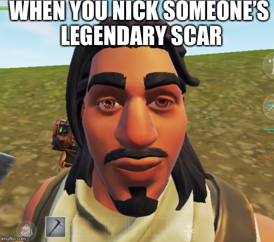 WHEN YOU NICK SOMEONE’S LEGENDARY SCAR | image tagged in salty scar | made w/ Imgflip meme maker