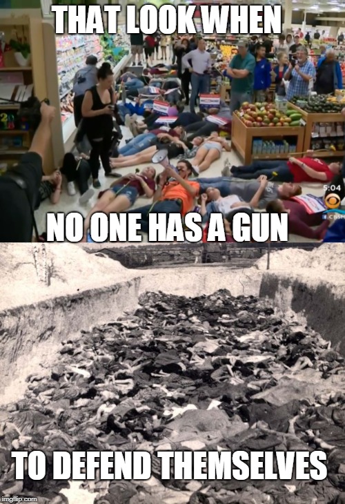Die-in at Publix to protest political contributions  |  THAT LOOK WHEN; NO ONE HAS A GUN; TO DEFEND THEMSELVES | image tagged in david hogg,publix,gun control,that look,self defense,memes | made w/ Imgflip meme maker