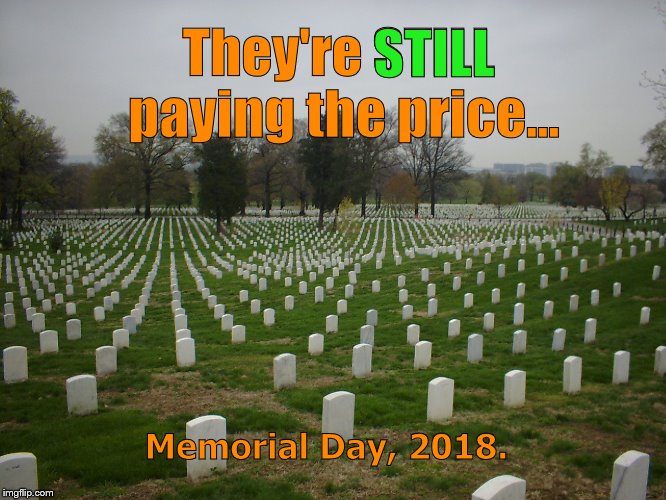 "It is for us the living, rather, to be dedicated here to the unfinished work which they have thus far so nobly advanced." | STILL; They're STILL paying the price... Memorial Day, 2018. | image tagged in memorial day,abraham lincoln,price of freedom,still being paid,gettysburg address,douglie | made w/ Imgflip meme maker