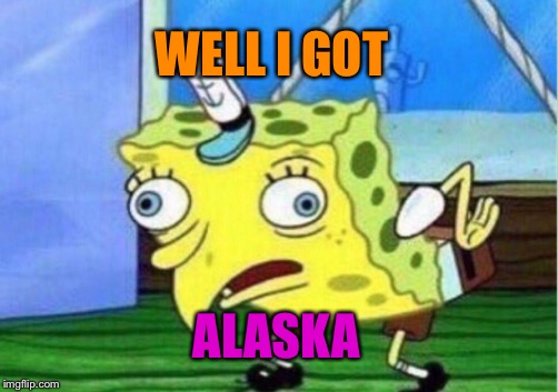 Mocking Spongebob Meme | WELL I GOT ALASKA | image tagged in memes,mocking spongebob | made w/ Imgflip meme maker