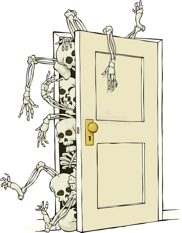skeletons in closet Blank Meme Template