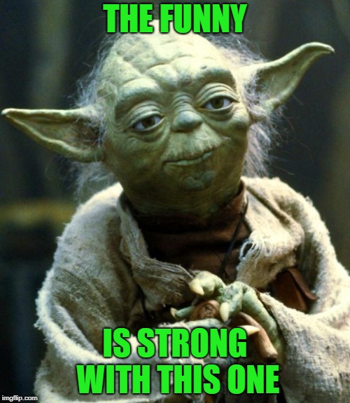 Star Wars Yoda Meme | THE FUNNY IS STRONG WITH THIS ONE | image tagged in memes,star wars yoda | made w/ Imgflip meme maker