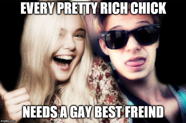 EVERY PRETTY RICH CHICK; NEEDS A GAY BEST FREIND | made w/ Imgflip meme maker