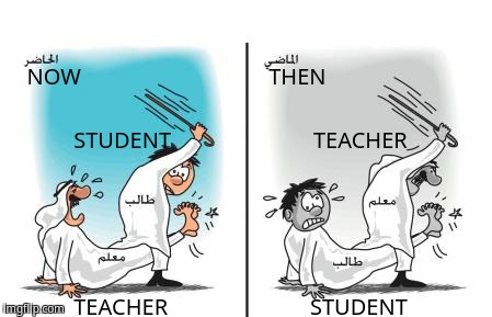 Arabian Students be like | NOW                                 THEN; STUDENT                         TEACHER; TEACHER                         STUDENT | image tagged in memes,arab,exams | made w/ Imgflip meme maker