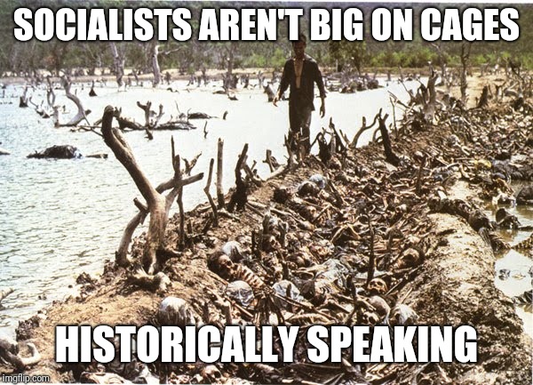 SOCIALISTS AREN'T BIG ON CAGES HISTORICALLY SPEAKING | made w/ Imgflip meme maker