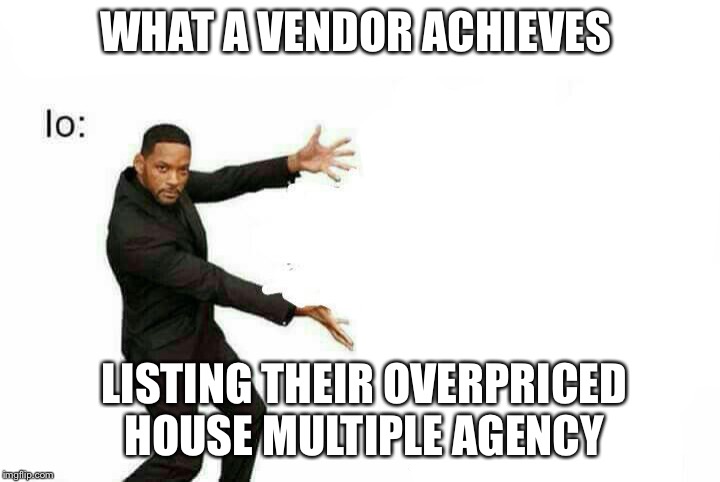 Nothing is perfect  | WHAT A VENDOR ACHIEVES; LISTING THEIR OVERPRICED HOUSE MULTIPLE AGENCY | image tagged in nothing is perfect | made w/ Imgflip meme maker