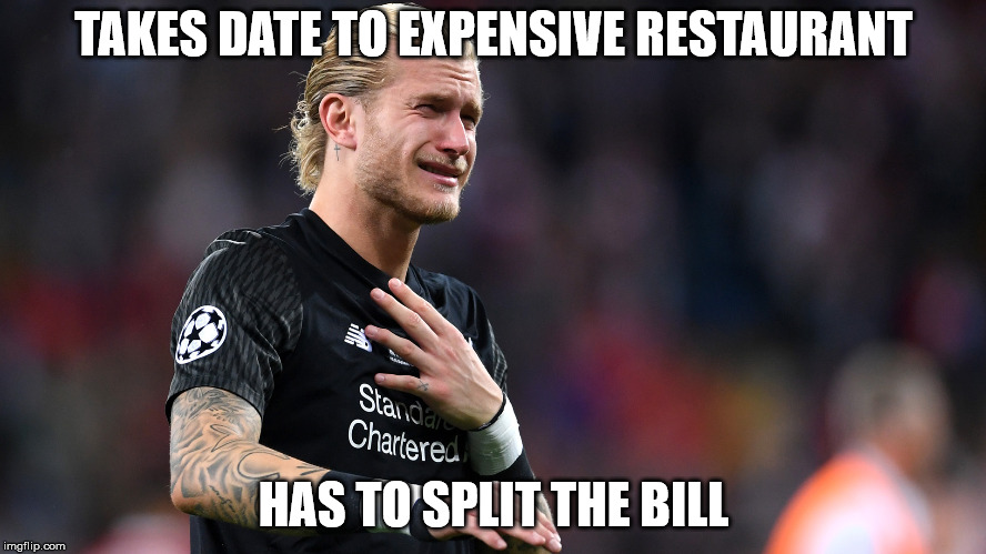 TAKES DATE TO EXPENSIVE RESTAURANT; HAS TO SPLIT THE BILL | made w/ Imgflip meme maker