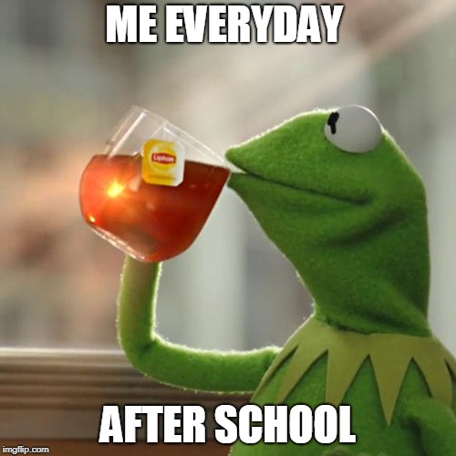 But That's None Of My Business | ME EVERYDAY; AFTER SCHOOL | image tagged in memes,but thats none of my business,kermit the frog | made w/ Imgflip meme maker