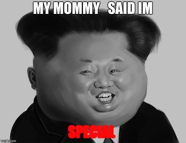 MY MOMMY   SAID IM; SPECIAL | image tagged in kim jong un | made w/ Imgflip meme maker