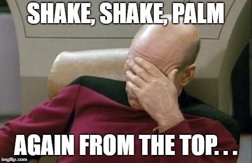 Captain Picard Facepalm Meme | SHAKE, SHAKE, PALM AGAIN FROM THE TOP. . . | image tagged in memes,captain picard facepalm | made w/ Imgflip meme maker
