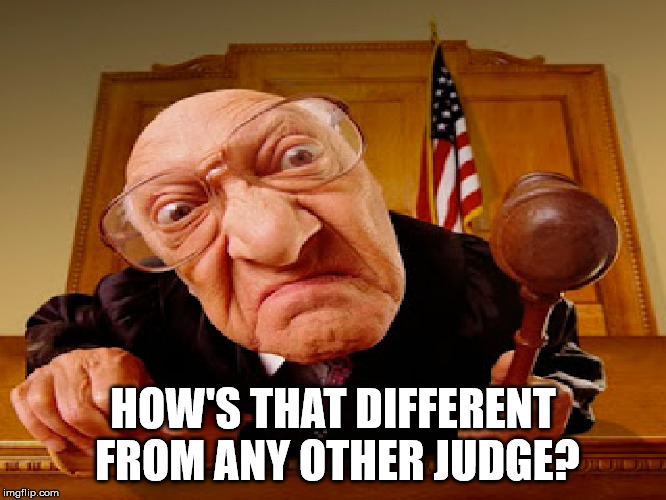 HOW'S THAT DIFFERENT FROM ANY OTHER JUDGE? | made w/ Imgflip meme maker