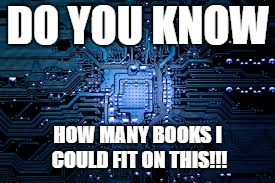 DO YOU KNOW; HOW MANY BOOKS I COULD FIT ON THIS!!! | image tagged in chip | made w/ Imgflip meme maker